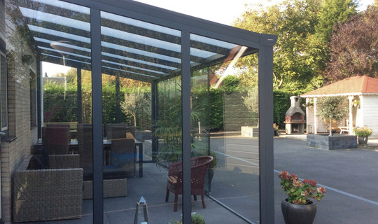Veranda zijwand glas