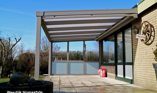 Veranda zijkant glas matglas | Veranda zijkant dicht matglas