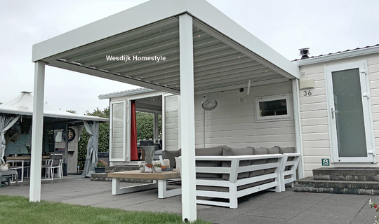 Waterdichte terrasoverkapping vrijstaand met PVC doek 