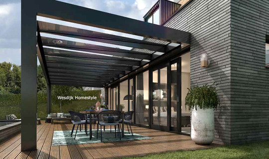 Veranda horizontaal glas | Pallazzo Sqope terrasoverkapping 