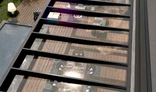 Veranda horizontaal glas | Pallazzo Sqope terrasoverkapping